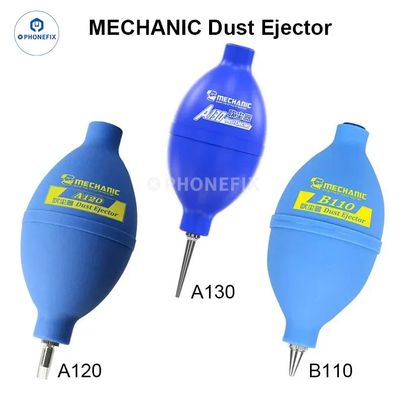 PHONEFIX Mechanic A130 A120 B110 Dust Cleaner Silicone Air Blower Ball, repair assist tool for cleaning electronic components.