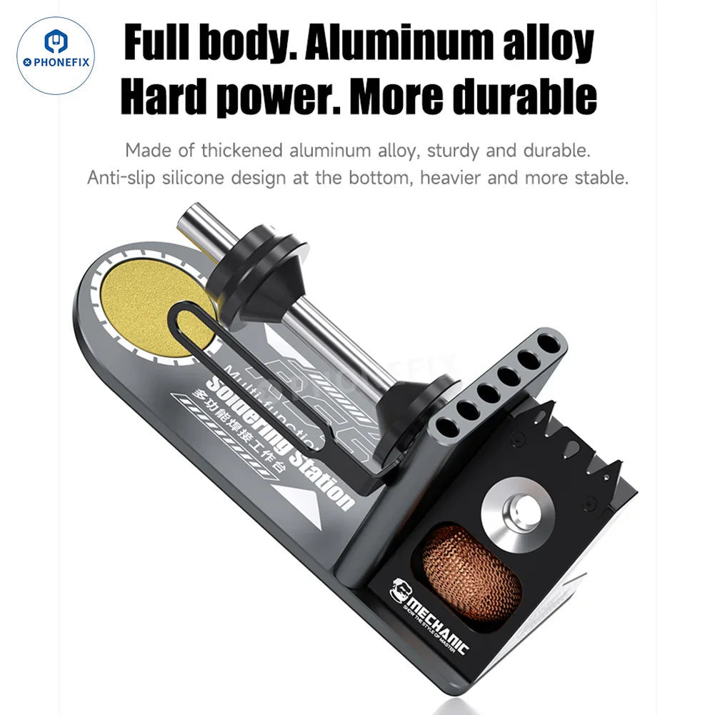 PHONEFIX Mechanic RS5 multi-function welding table with soldering iron stand, repair assist tool for precise electronic work.