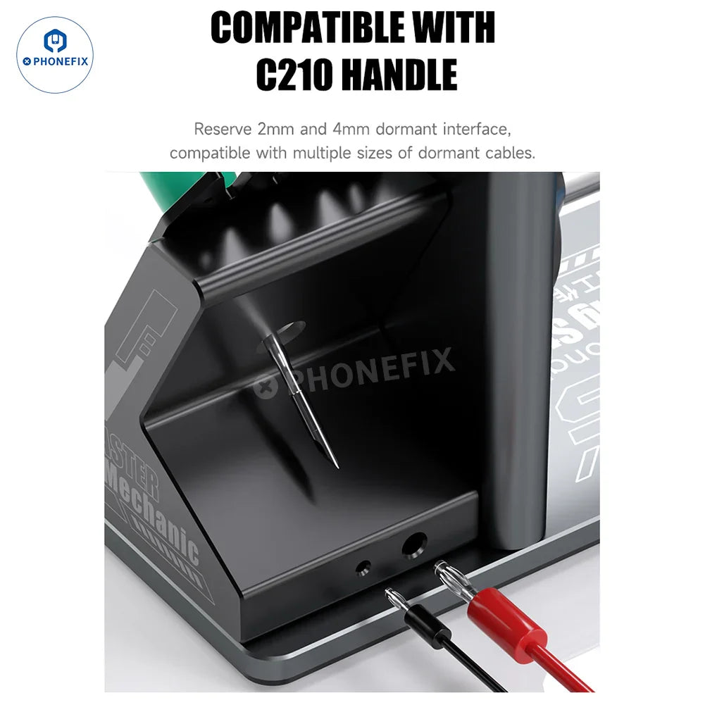 PhoneFix RS5 multi-function welding table and soldering iron stand for repair assist tools, durable metal construction with secure holder.