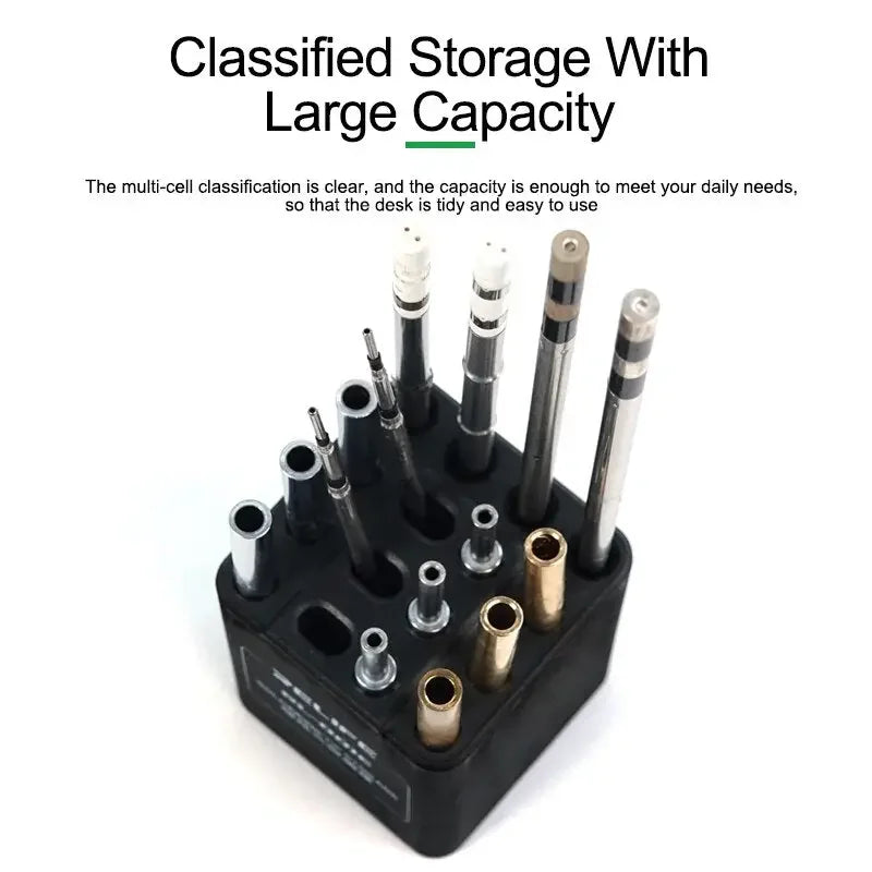 PhoneFix RL-001E heating core repair soldering tips storage box for repair assist tools, organized storage for soldering tips.