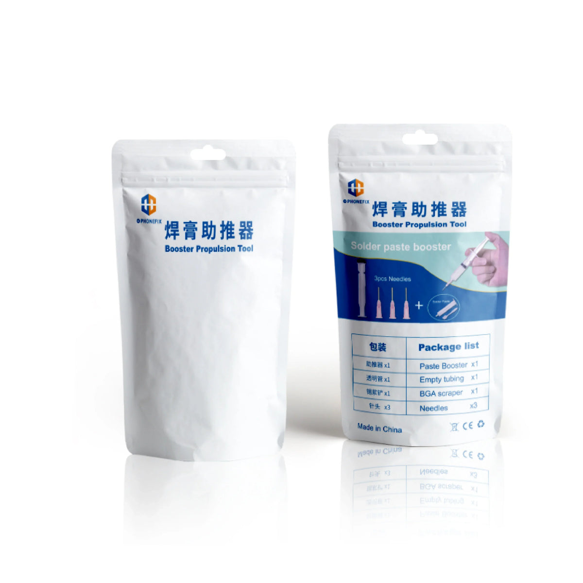 PhoneFix solder paste dispenser tool for precise flux and welding glue application in electronics repair.