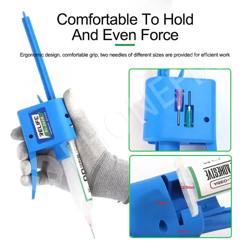 PhoneFix RL-062A RL-062B RL-062C manual glue gun and solder flux dispenser for repair assist tools, compact and easy to use.