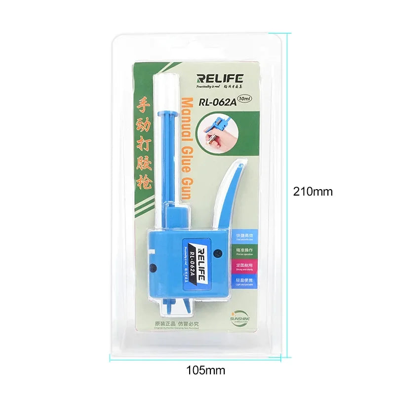 PhoneFix RL-062A, RL-062B, RL-062C manual glue gun and solder flux dispenser for electronic repairs, repair assist tools.