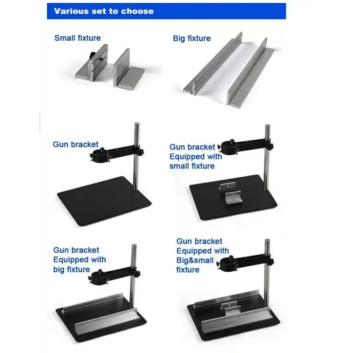 PhoneFix metal shelving bracket for BGA rework station, external fixator tool for repair assistance in electronics repair.