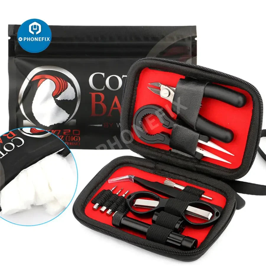 PhoneFix 11-in-1 multi-function disassembly tool kit for electronic cigarettes, featuring repair assist tools for DIY electronic device repair.