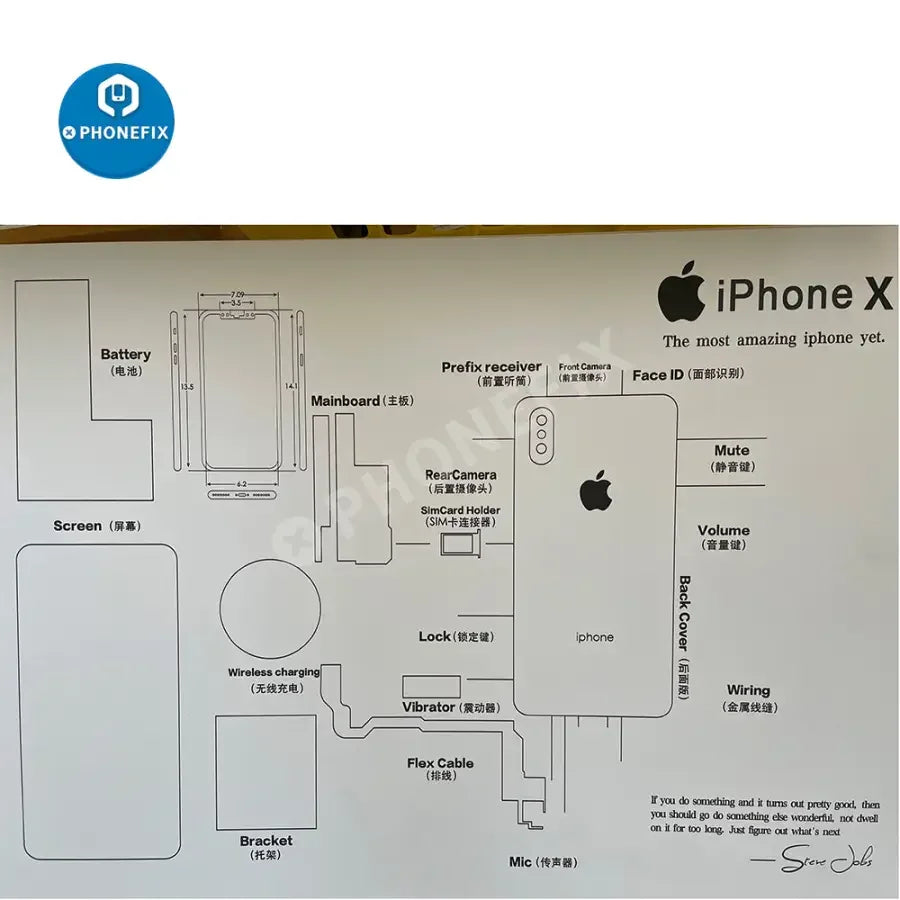 Apple 3D disassemble photo frame for old iPhone collections, framed, by PHONEFIX, repair assist tools for iPhone repair.