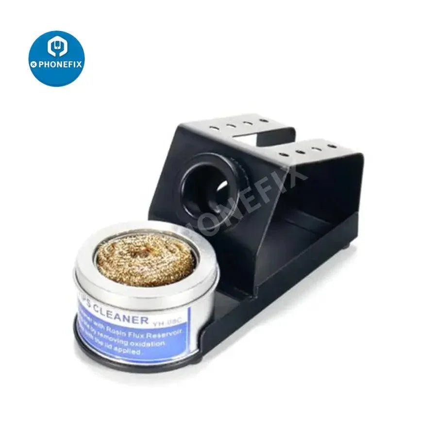 YIHUA soldering iron stand holder with tin cleaner sponge and tool tray, repair assist tool by PHONEFIX for safe soldering.
