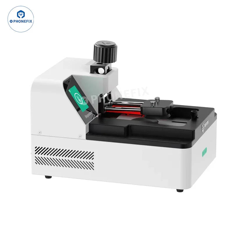 REFOX RF40 iSeparator for iPhone X to Pro Max screen heating separation, showing the screen frame separator tool in use.