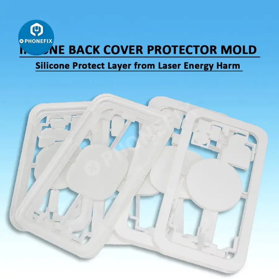 PhoneFix back glass position auto alignment mold for iPhone 8P to 12 Pro Max, screen opening fixture with acrylic molds.