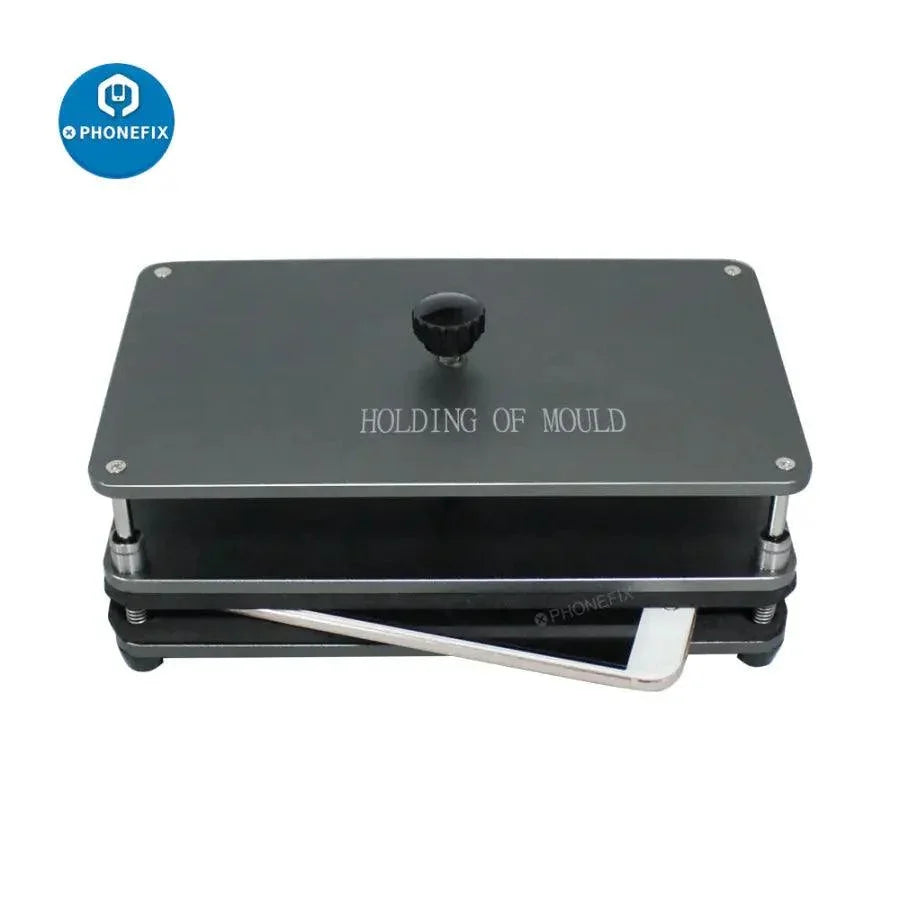 Universal Phone Back Cover Align Pressure Mold for TBK Laser Machine by PHONEFIX, used for precise screen opening and back cover alignment.