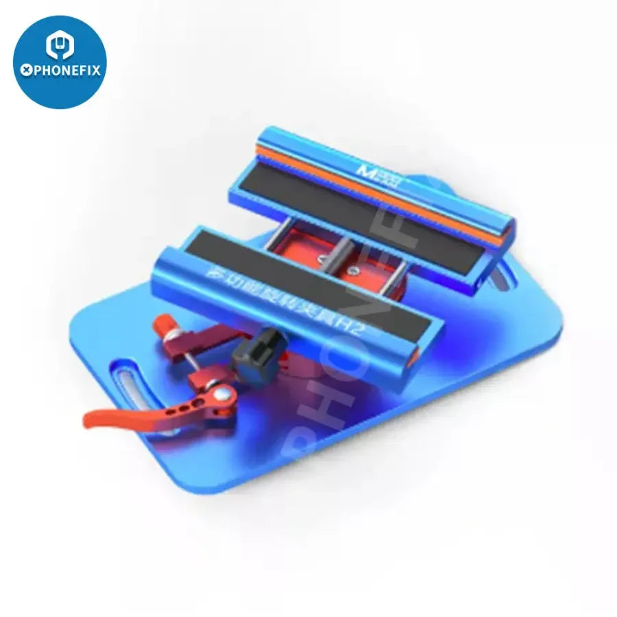 PHONEFIX Universal H1 H2 rotatable holder fixture jig for iPhone back cover glass, used for screen opening and repair.