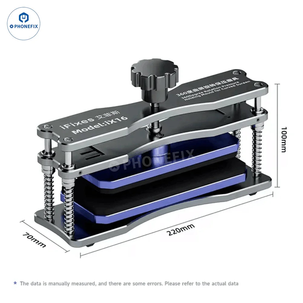 iFixes iCF6 Phone Screen Separator and Mid Frame Correction Clamp for iX361, used for opening and repairing smartphone screens.