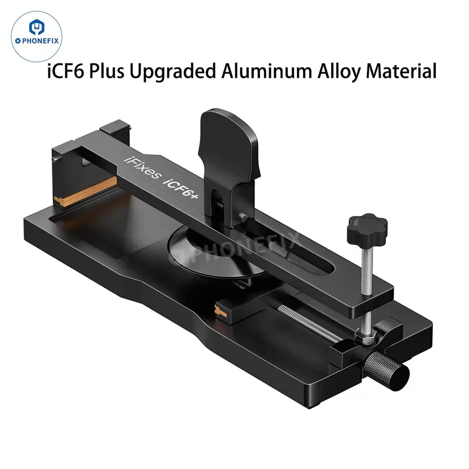 iFixes iCF6 Phone Screen Separator and Mid Frame Correction Clamp used for opening and repairing smartphone screens.