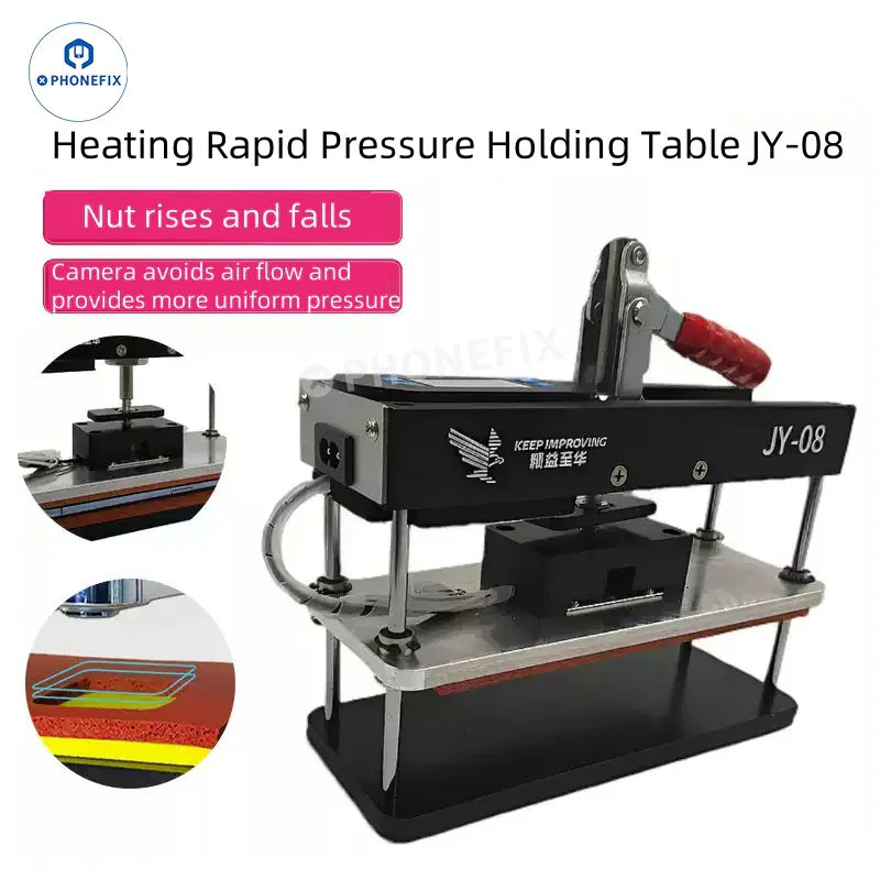 PhoneFIX universal phone screen opening fixture with rapid pressure holding table, used for precise screen repair.