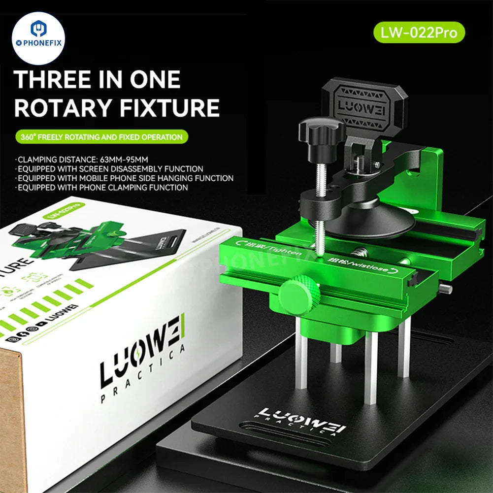 PHONEFIX LUOWEI LW-021PRO LW-022PRO LW-301 PRO phone screen opening fixture for precise back cover removal and repair.