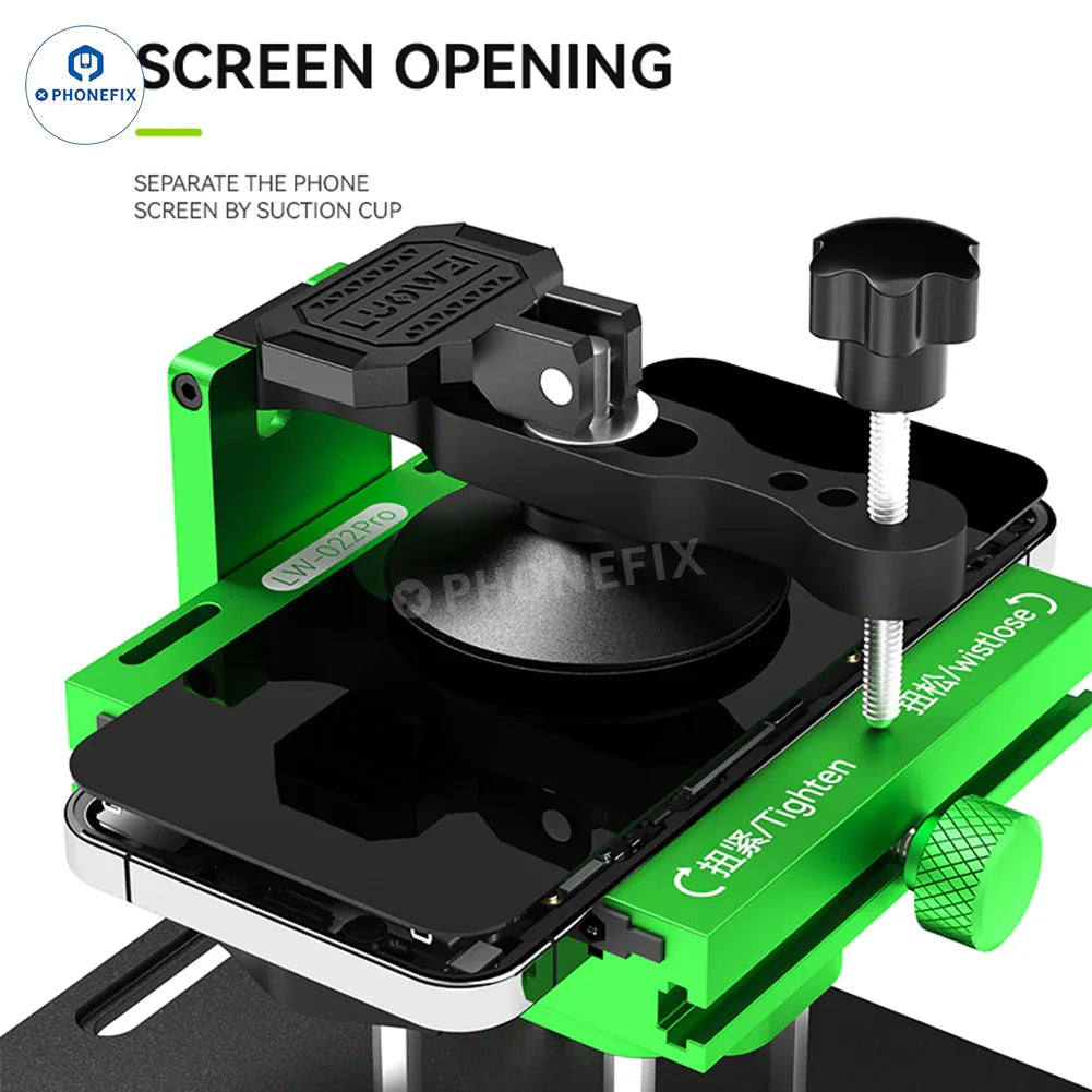 PhoneFix LUOWEI LW-021PRO LW-022PRO LW-301 PRO screen opening fixture for phone screen and back cover repair, 4-in-1 tool.