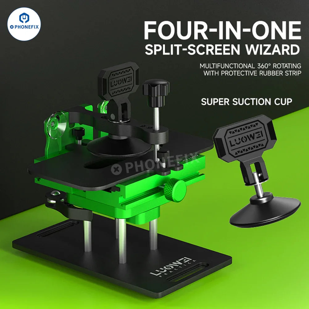 PhoneFix LUOWEI LW-021PRO LW-022PRO LW-301 PRO screen opening fixture for phone back cover repair, 4-in-1 multi-function tool.