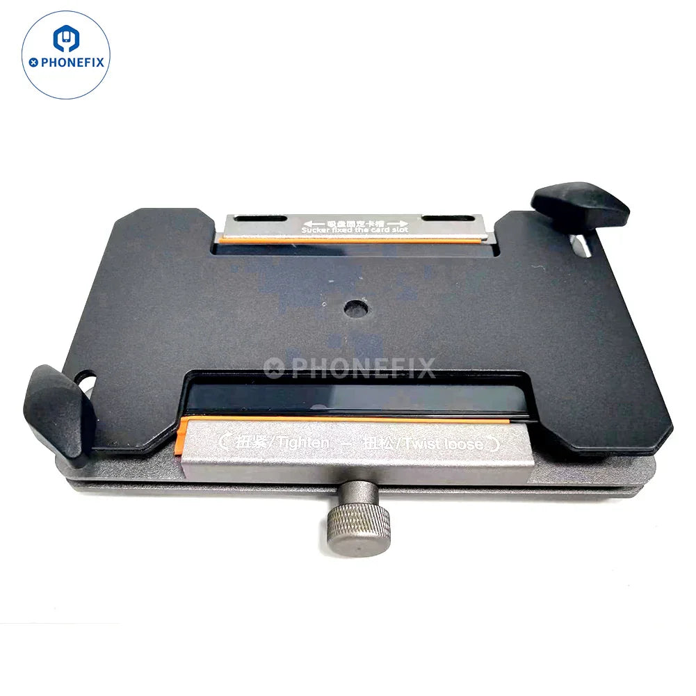 RELIFE RL-601S Mini Dismantling Screen Pressure Holding Fixture for phone screen opening repair by PHONEFIX, with clamp and pressure mechanism.