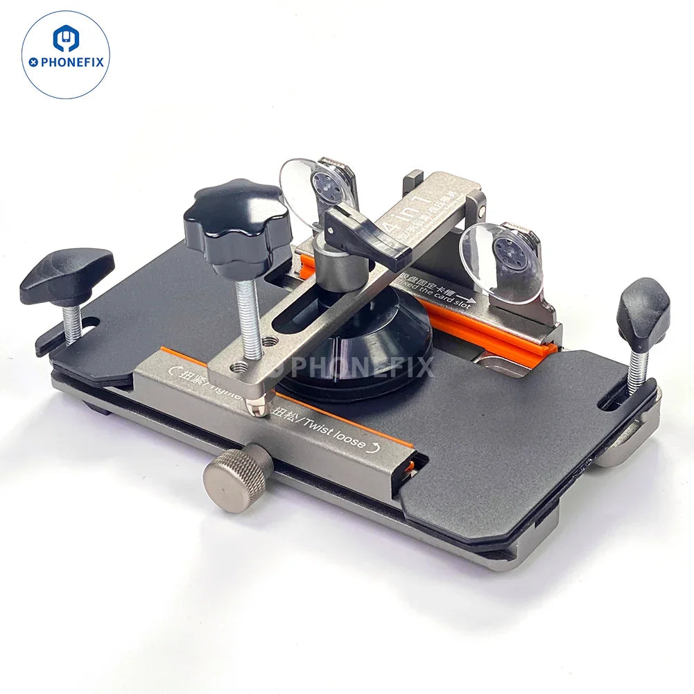 PhoneFix RELIFE RL-601S Mini Dismantling Screen Pressure Holding Fixture used for screen opening and repair.