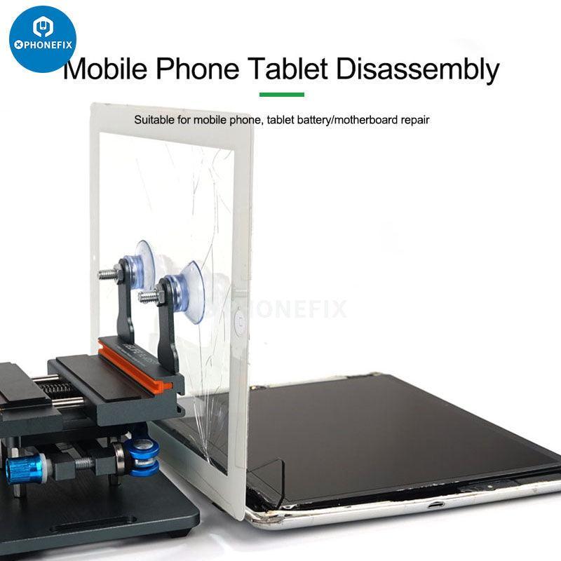 PHONEFIX RL-601S mobile phone rear glass cover removal tool with rotating fixture for screen opening and repair.