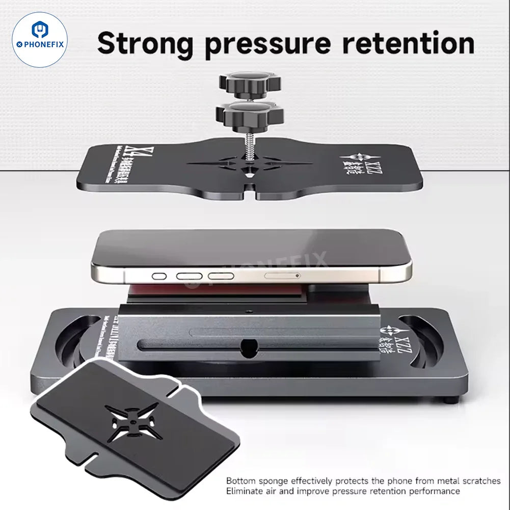 Soporte de presión universal XZZ X4 para extracción de pantallas de teléfono de PHONEFIX, utilizado para abrir y reparar pantallas de forma segura.