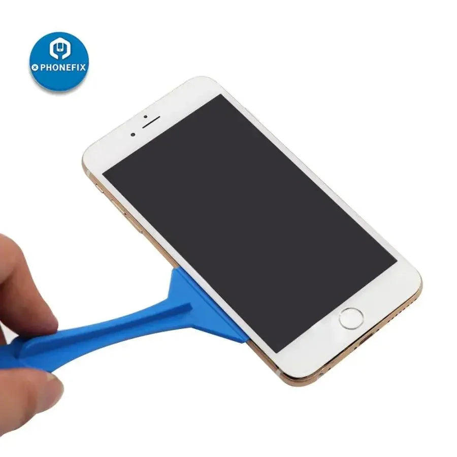 PHONEFIX 8-in-1 cell phone repair kit with spudger pry blades and screwdrivers for screen opening and device repairs.