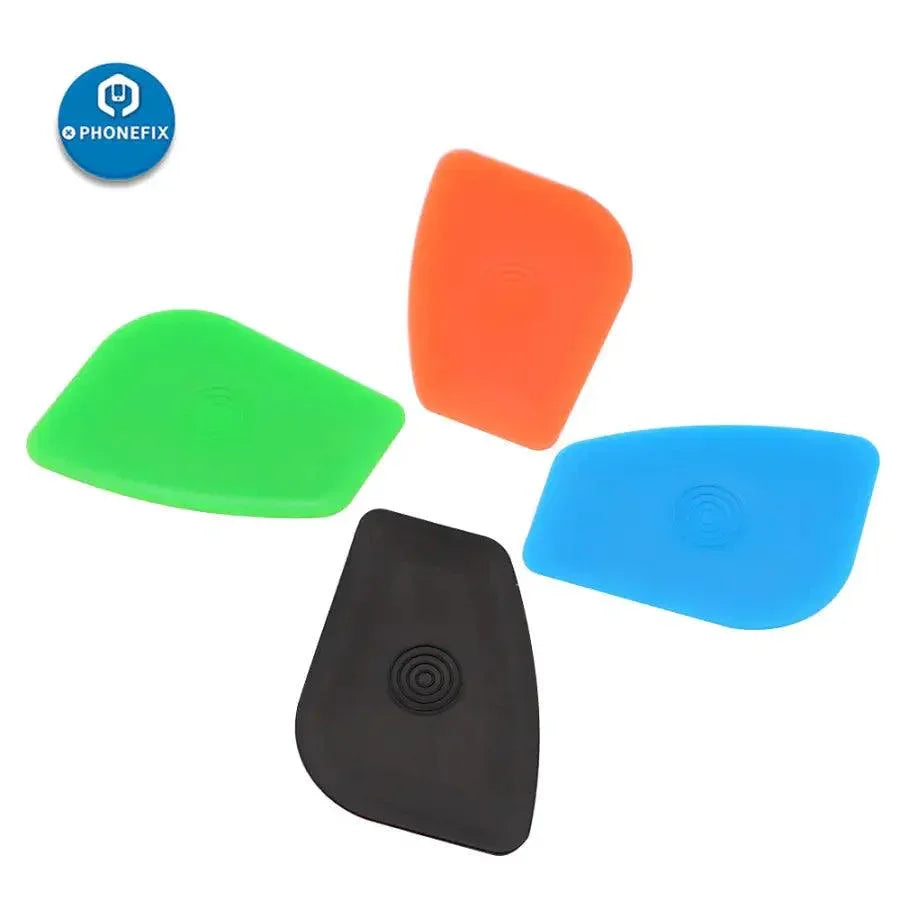 PhoneFix ESD-safe pry card for phone screen disassembly and repair, thin plastic tool for safe phone screen opening.
