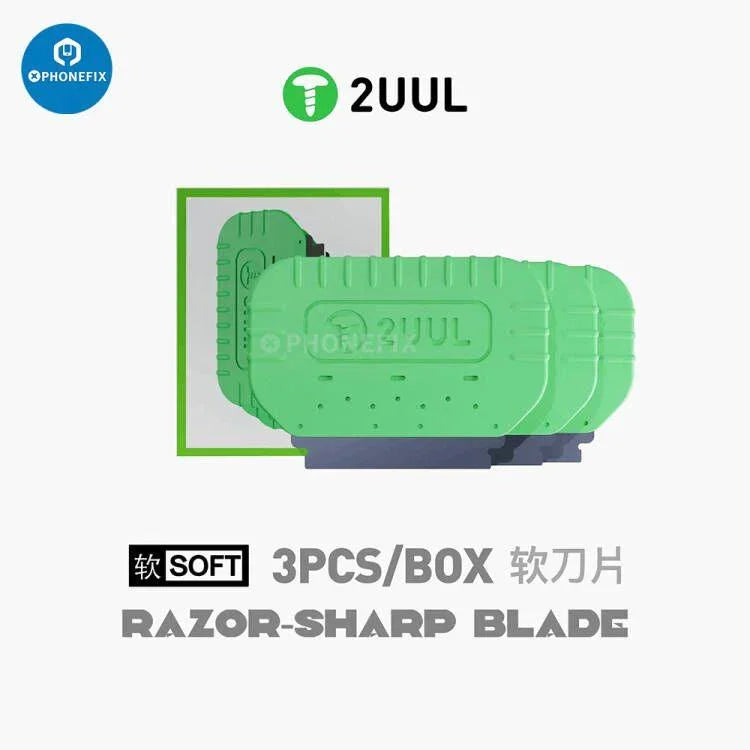 2UUL Razor-Sharp Blade XYZ Screen Opener Disassembly Tool Set for phone screens, by PHONEFIX, includes precision opening tools.