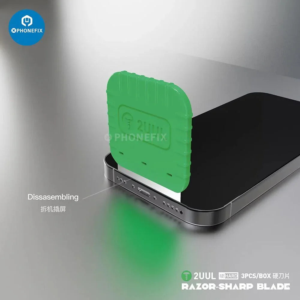 Phonefix 2UUL Razor-Sharp Blade XYZ screen opener disassembly tool set with precision blades for easy device screen removal.
