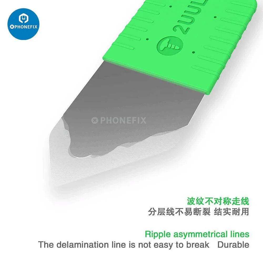 PHONEFIX 2UUL Razor-Sharp Blade Screen Opening Tools set with disassembly tools and blades for iPhone and smartphone screen repairs.