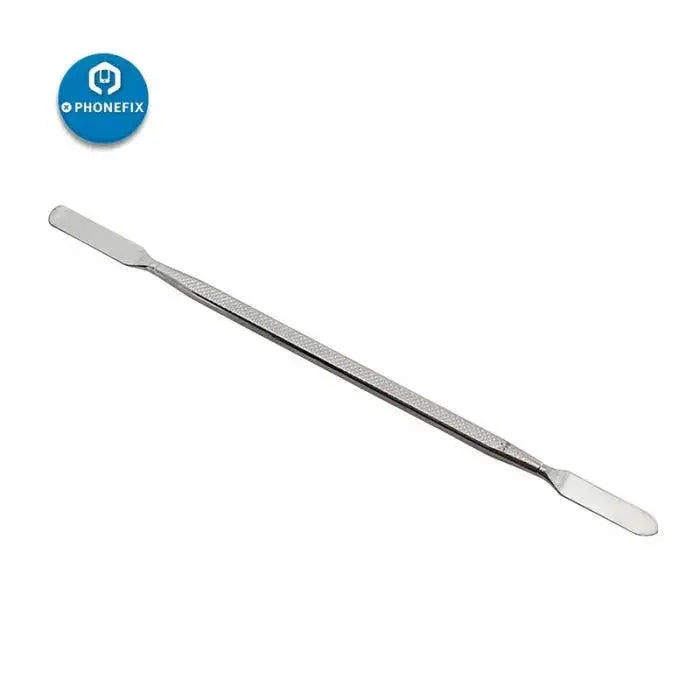 Set of three metal spudger pry tools for phone disassembly and repair, ideal for opening screens and removing components.