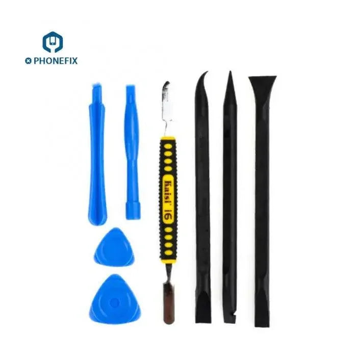 PHONEFIX 8-piece iPhone screen opening tools kit for repair, includes pry tools and spudgers for phone screen replacement.