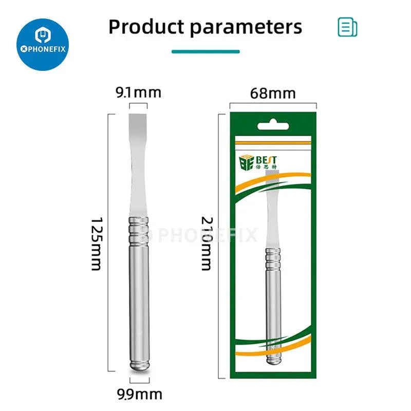 PHONEFIX BST-75 Ultra-Thin Metal Spudger for screen opening, disassembly, and device repair, designed for safe electronics screen removal.