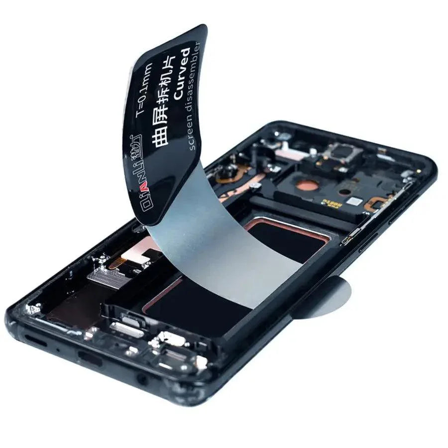 Qianli curved screen disassembler thin opening prying tool for phone screen removal, designed for delicate disassembly tasks.