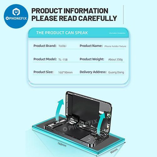 PHONEFIX TL-15B universal phone and tablet screen fixture holder for screen repair and opening tools.