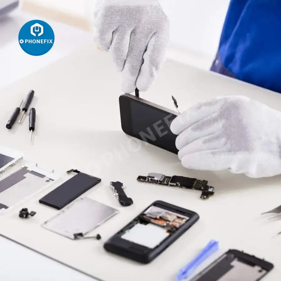 Universal PhoneFix stick spudger opening pry toolkit for phone and tablet screen repair, featuring durable plastic tools in a set.