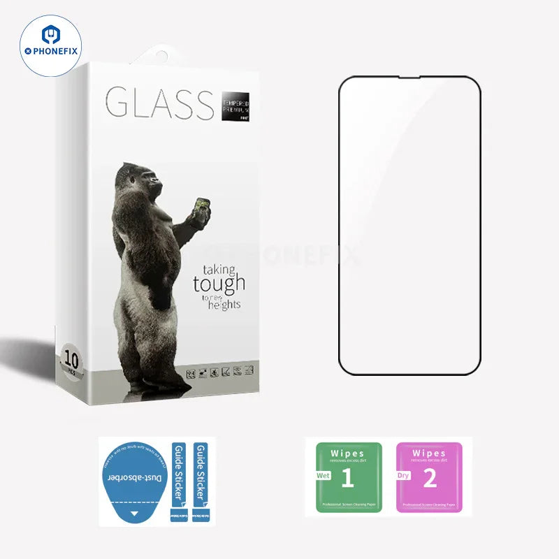PHONEFIX HD Anti-peep Tempered Glass Screen Protector for iPhone 16 Pro Max, clear and durable protective film.