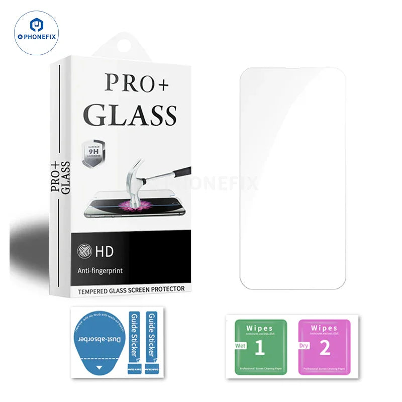 PhoneFIX HD anti-peep tempered glass screen protector for iPhone 16 Pro Max, providing privacy and protection for the display.