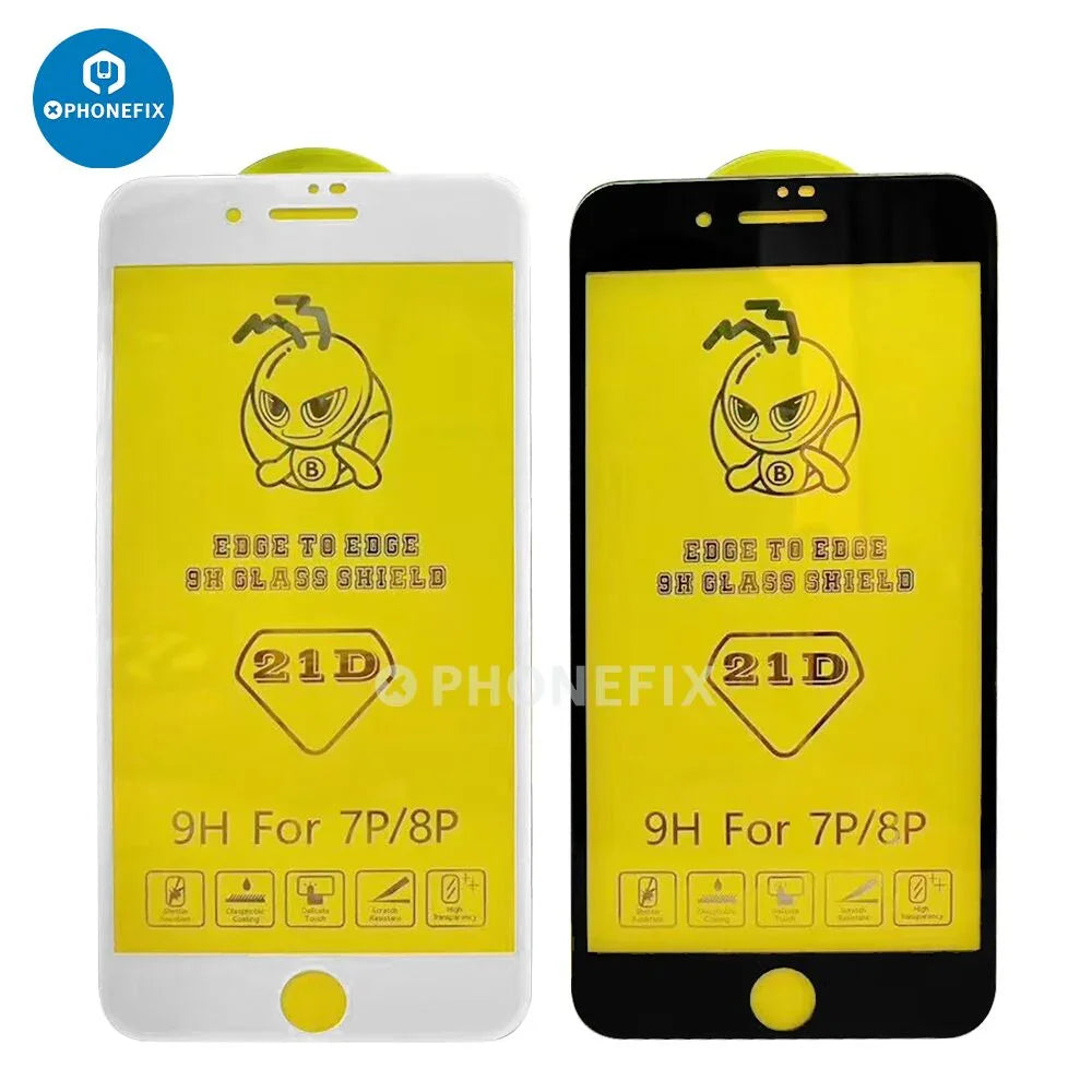 Front outer glass lens touch cover replacement for iPhone 15 Pro Max, showing the screen protector film with clean edges and clear surface.