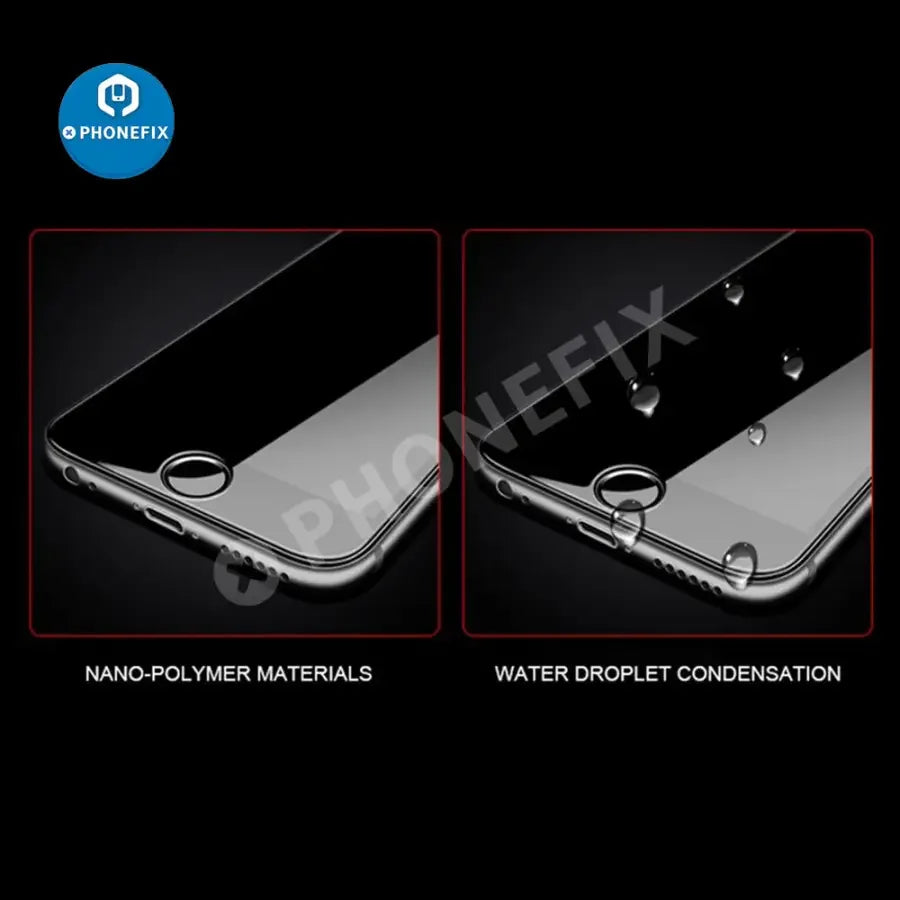 PhoneFIX 3D full cover tempered glass screen protector for iPhone 14 Pro and 15 Pro Max, black, durable and scratch-resistant.