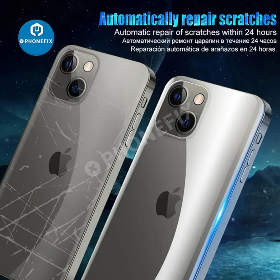 PHONEFIX full cover hydrogel film for iPhone X to 13 Pro Max screen protector back film, clear and protective phone accessory