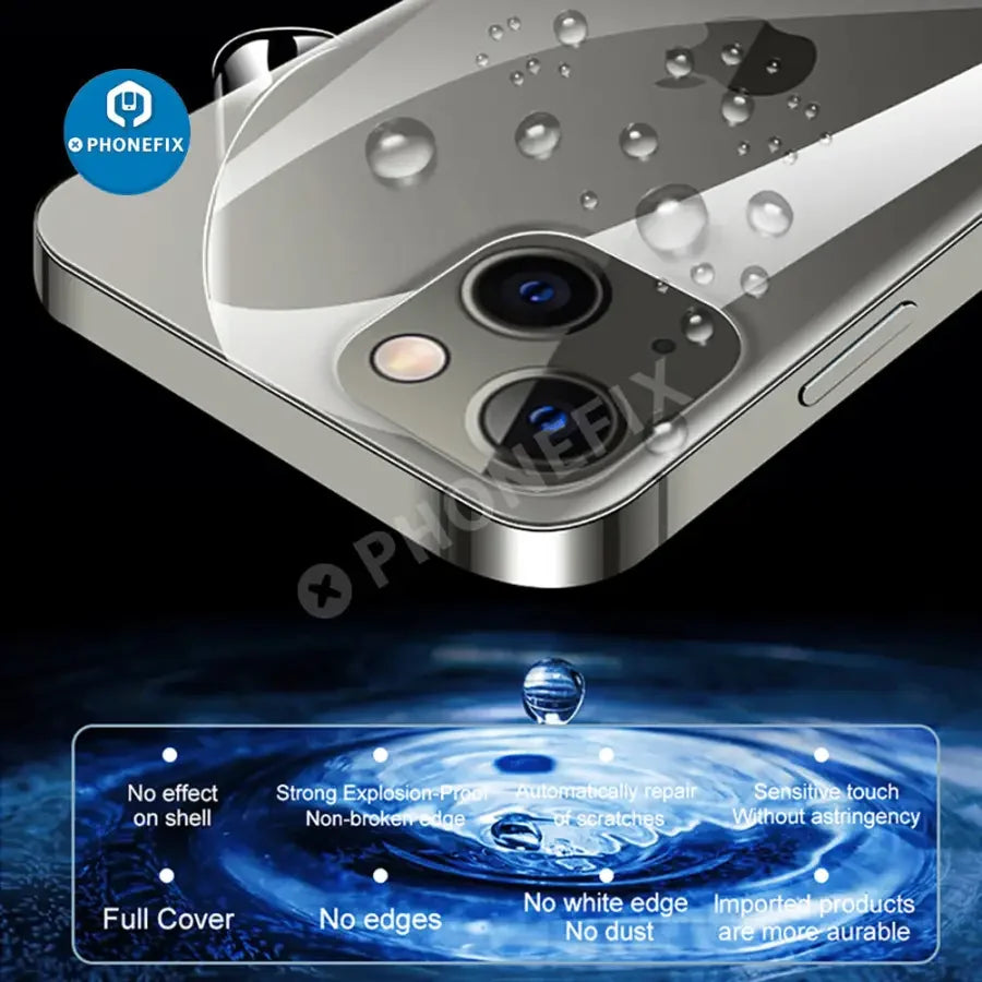 PHONEFIX full cover hydrogel film for iPhone X-13 Pro Max screen protector back film, provides full protection for phone screen.