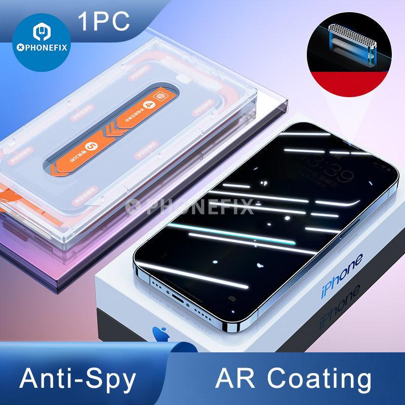 PHONEFIX iPhone Series screen protector film with easy installation and dust-free box, designed for secure, clear protection.
