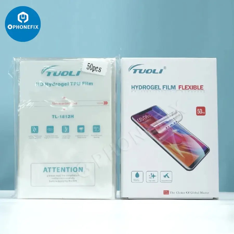 PHONEFIX soft hydrogel screen protector film with blue light filter for Huawei Honor smartphones, protecting the display from scratches.