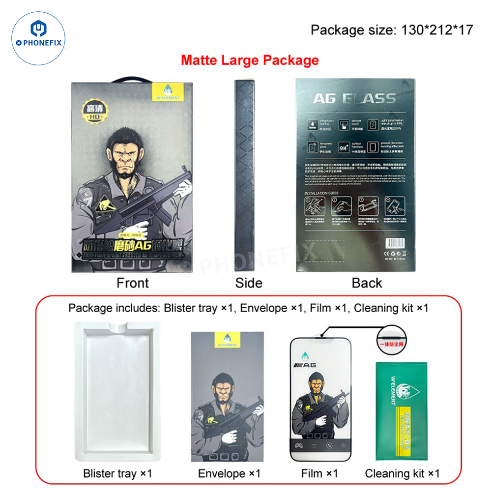 PHONEFIX iPhone 18 Pro Max HD privacy tempered glass screen protector with matte finish, offers durable protection and privacy.