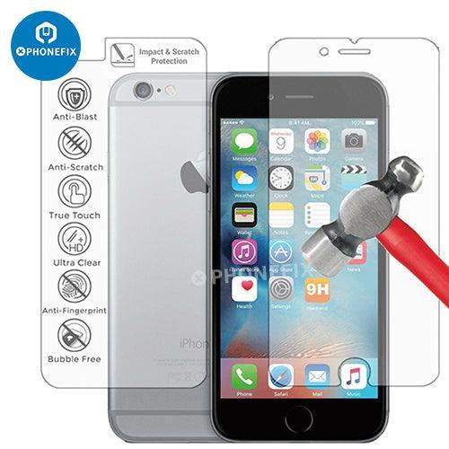 PHONEFIX tempered glass screen protector for iPhone X-15, front and back protection, clear and durable film for enhanced device safety
