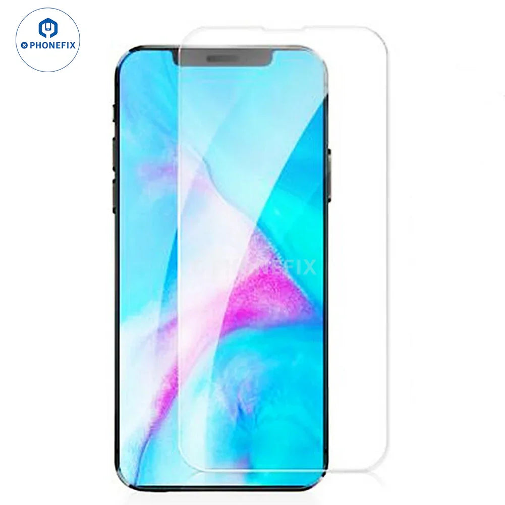 PHONEFIX high aluminum large arc tempered glass screen protector for iPhone with 3D full screen coverage, durable and scratch resistant.