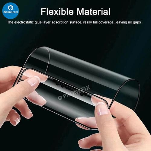 Matte privacy screen protector film for iPhone X-17 series by PHONEFIX, anti-spy anti-glare film on phone screen.