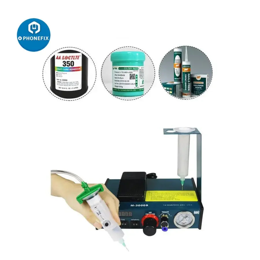 PhoneFix LY 983A glue dropper and solder paste dispenser for screen refurbishing machines, with liquid control and precise glue application.