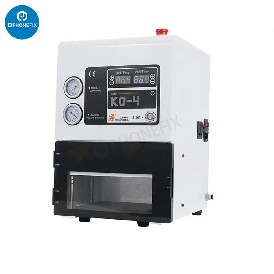 M-Triangel KO4 Edge LCD OLED screen refurbishing machine by PHONEFIX, with OCA laminator for phone screen repairs.